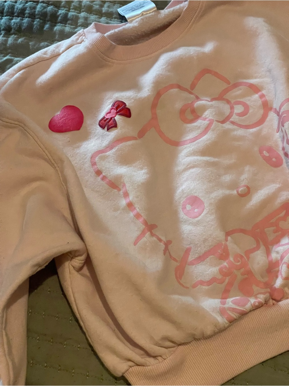 Hello Kitty Light Pink Graphic Crewneck Sweatshirt - Picture 2 of 4